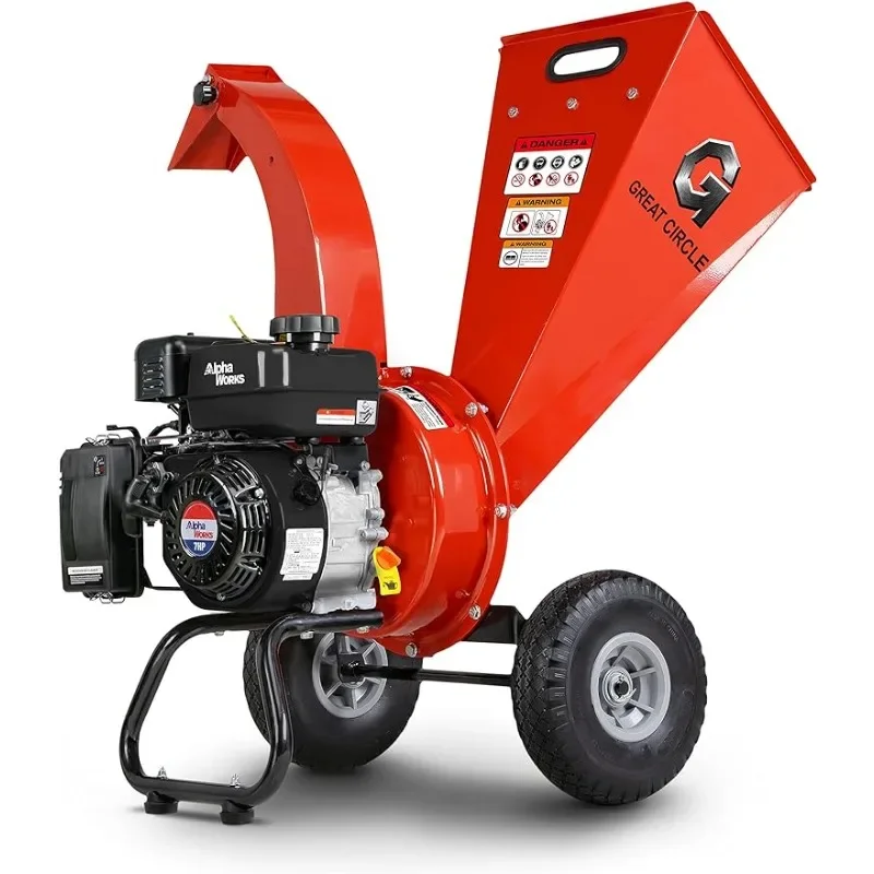 

For Mini Wood Chipper Shredder Mulcher Ultra Duty 7 HP Gas Powered 3" Inch Max Wood Capacity EPA/CARB Certified Aids