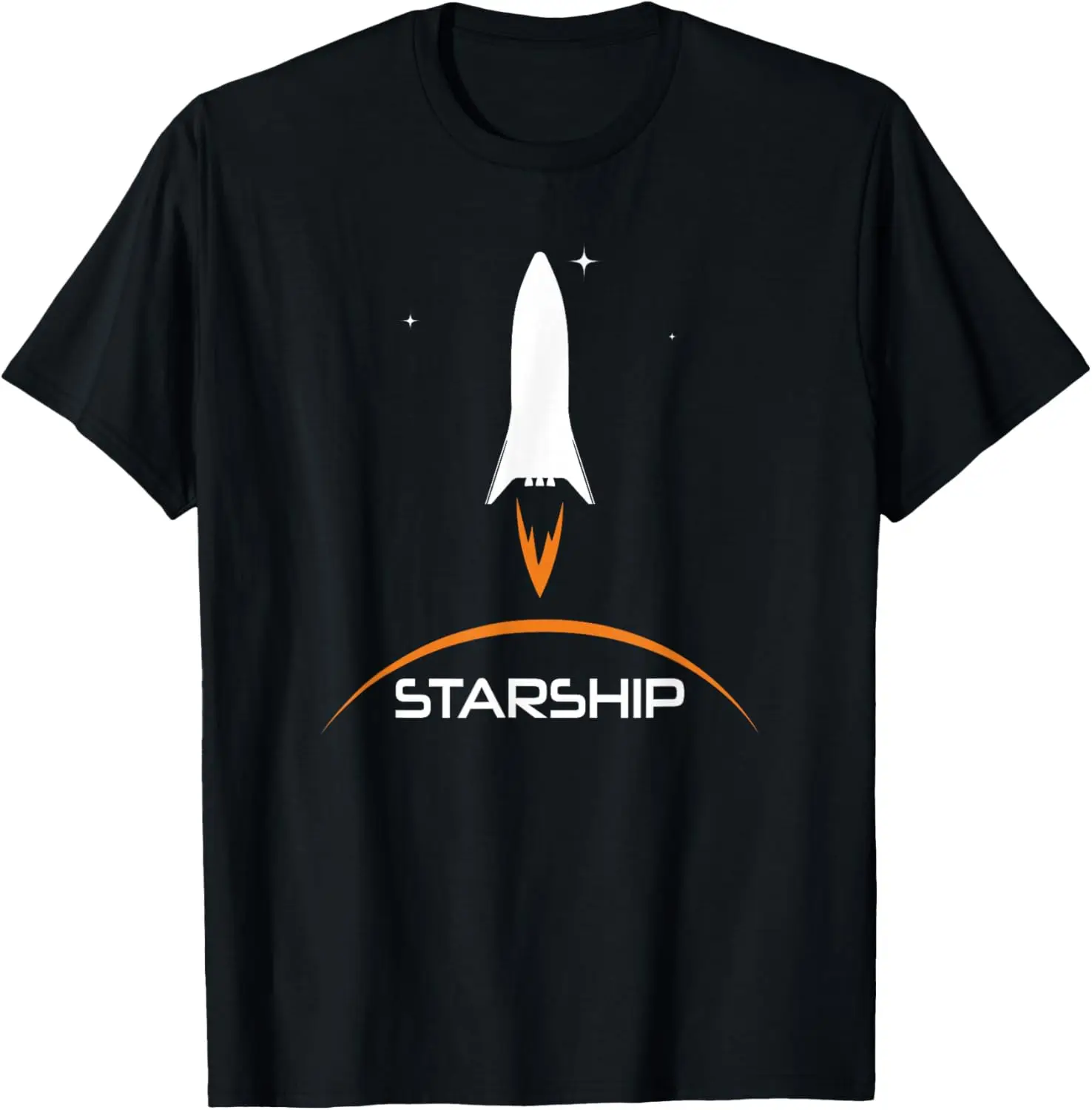 Starship - Moon Mars Space Exploration - T-Shirt Custom Printed Graphic T Shirts Funny Women Men Clothes Tops Camisas Streetwear