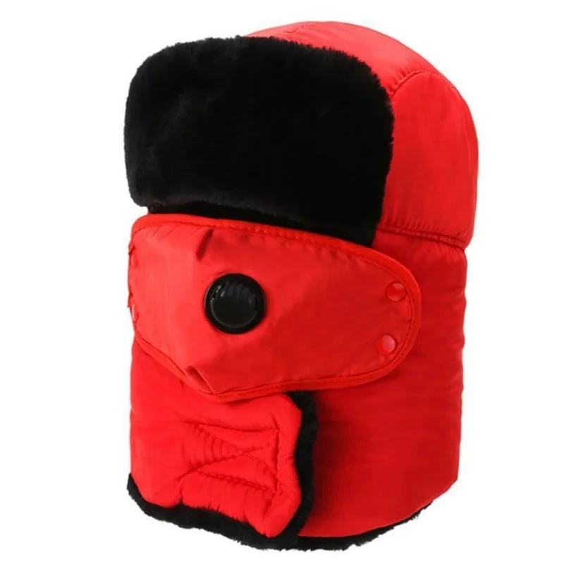 Electric Heating Hat Earflap Thermal Trapper Hat Thermostat Soft Plush Bomber Hat Heat Balaclava Heated Neck Wrap R7RF