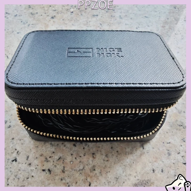 NICEHCK Square Zipper Earphone Storage Case Hard Shell Shock‑Resistant Anti‑Pressure Portable Carry Box For Wired HIFI Earbuds