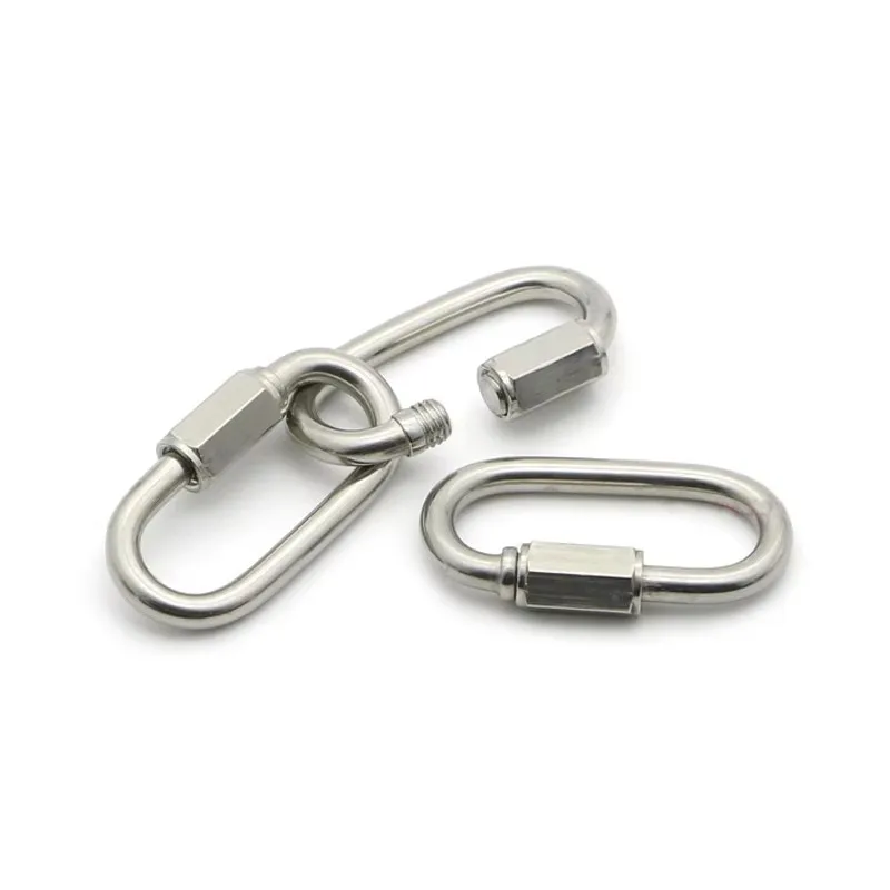 10pcs 304 Stainless Steel G Clamp Ring M3-M8 Thread Fastening Insurance Clasp Chain for Hanging