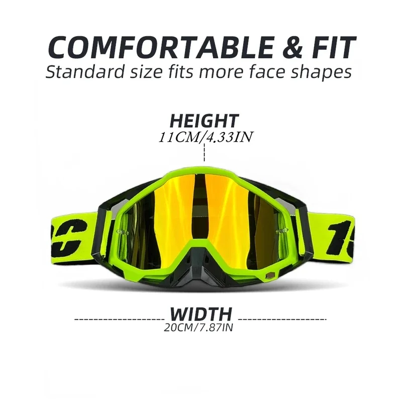 2026 New High-quality motorcycle off-road goggles for motocross, skiing, outdoor windproof sports, and scooter riding