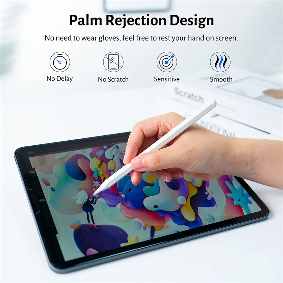 قلم تحديد للشحن اللاسلكي من الجيل الثاني لجهاز Apple iPad Air 4 5 Pro 11 12.9 Mini 6 مع قلم احترافي لرفض النخيل 2