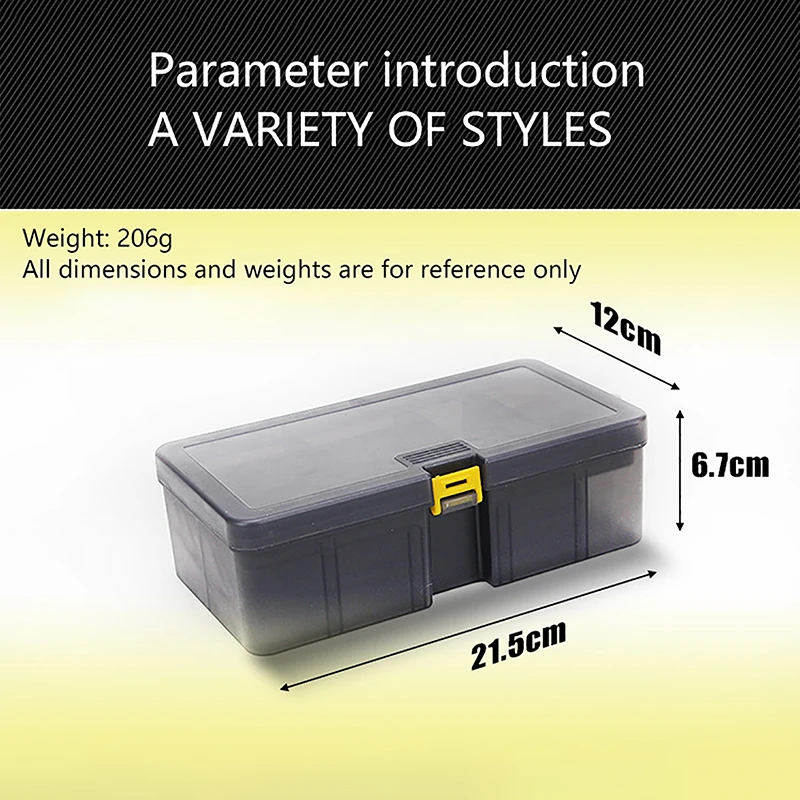 Dwuwarstwowy przynęta akcesoria wędkarskie w pudełku przeźroczyste tworzywo sztuczne pudełko rybackie sztuczne przynęty haczyk przechowywanie