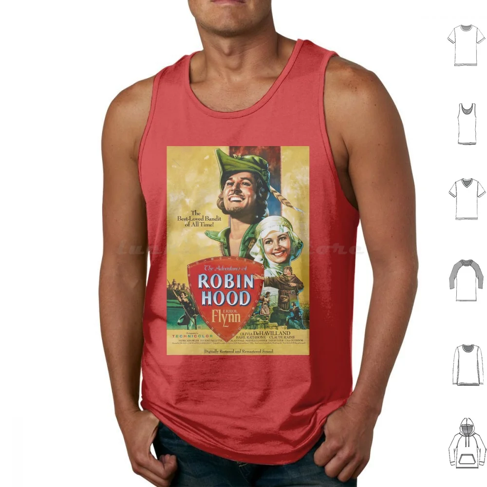 Robin Hood 1938 Movie Poster : Vintage Adventure Art Print With Heroic Feats Tank Tops Vest Sleeveless Robin Hood 1938