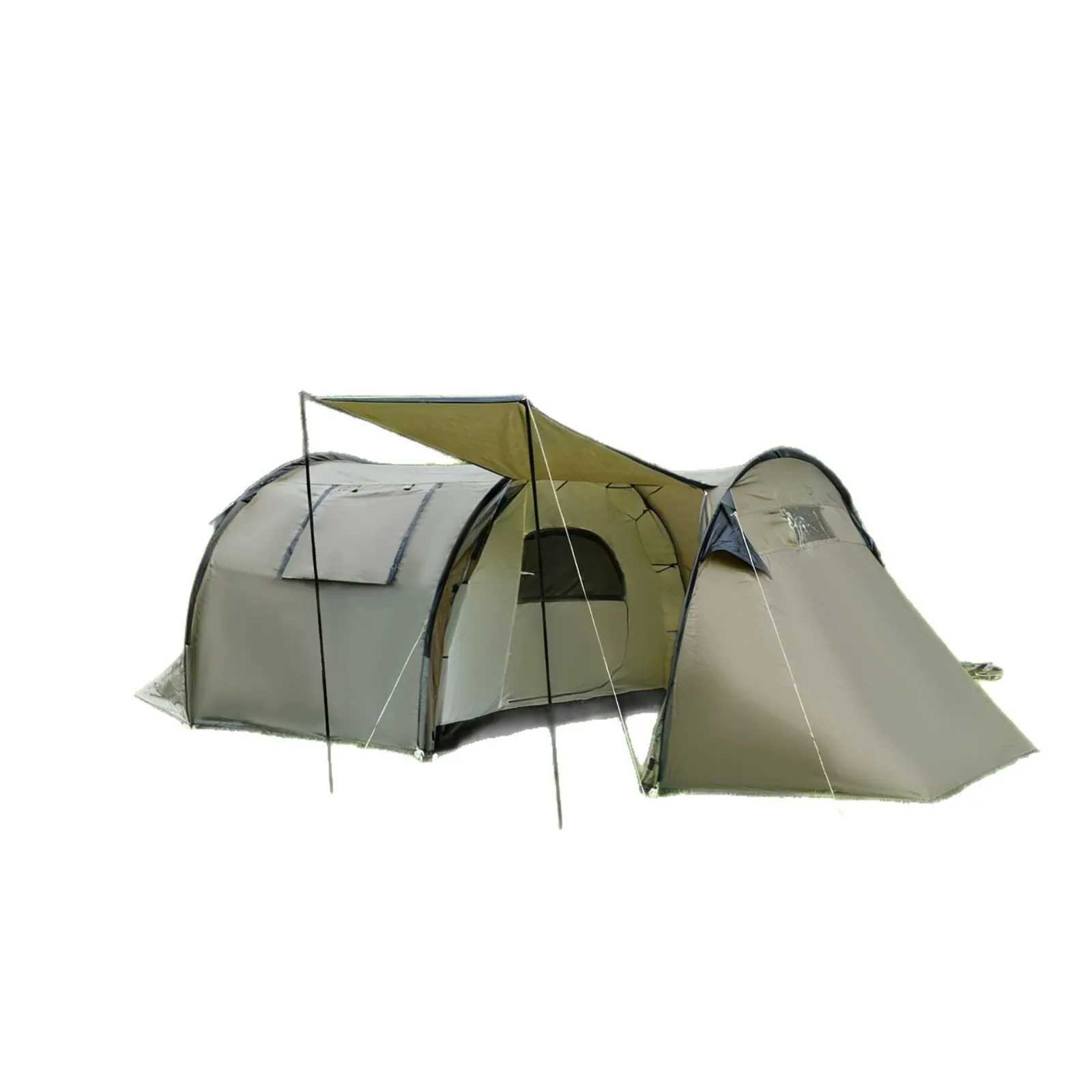 All Season 4-6P Tunnel Style Camping Tent One Bedroom One Living Room Waterproof Double Layer Family Outdoor Travel Tent