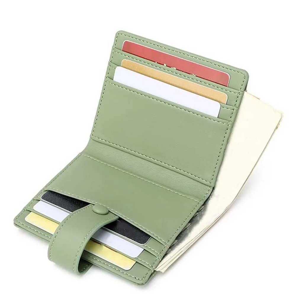 

Versatile Portable RFID Protection Wallet Antimagnetic Multiple Card Short Folding Purse Korean Style Classic PU Card Bag Daily