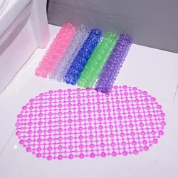 Hot PVC Anti-skid Bath Mats Rectangle Soft Shower Bathroom Massage Mat Suction Cup Non-slip Bath Carpet Large Size