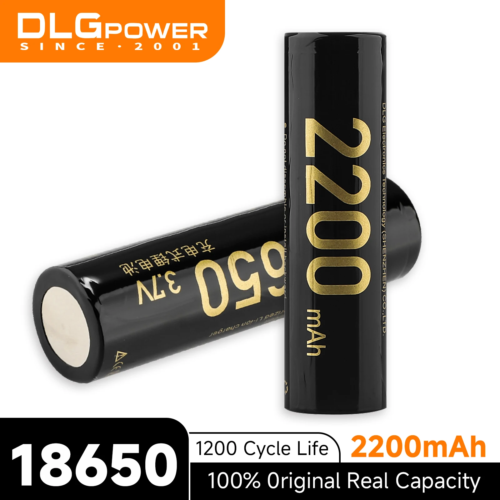 

Литий-ионные аккумуляторы DLGPOWER 18650, 2200 мАч, 3.7В, перезаряжаемые, для фонарей, электрических игрушек, светодиодных налобных фонарей