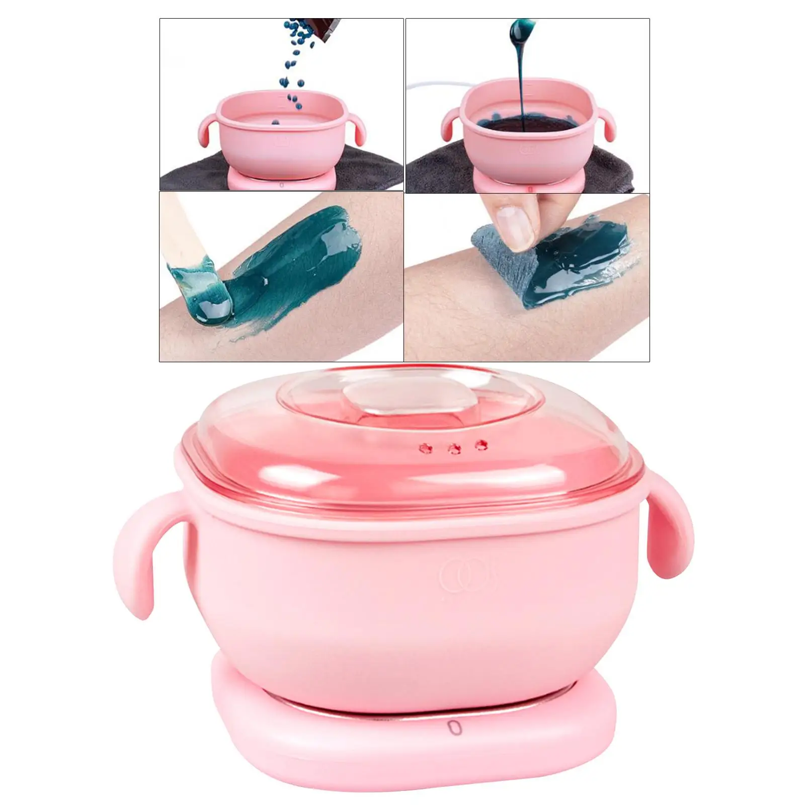 Hot Waxing Warmer Machine 400ml Silicone Easy to Use Wax Melting Pot for Removal Home