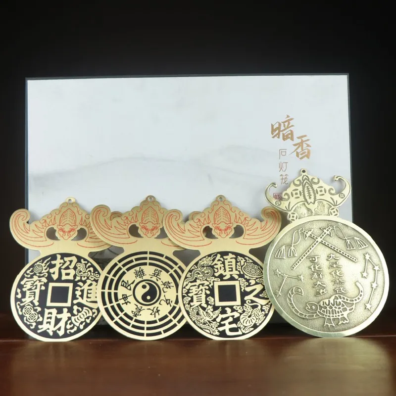 Painted Plaque , Bat Copper Coin Door Hanger, Nine-Star And Eight-Trigram Picture Pendant, Manufacturer Wholesale,