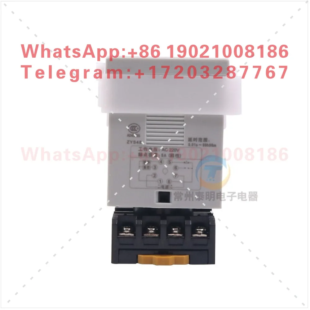ZYS48 digital display 220V electronic power-on delay time relay control on-off pause reset 24V