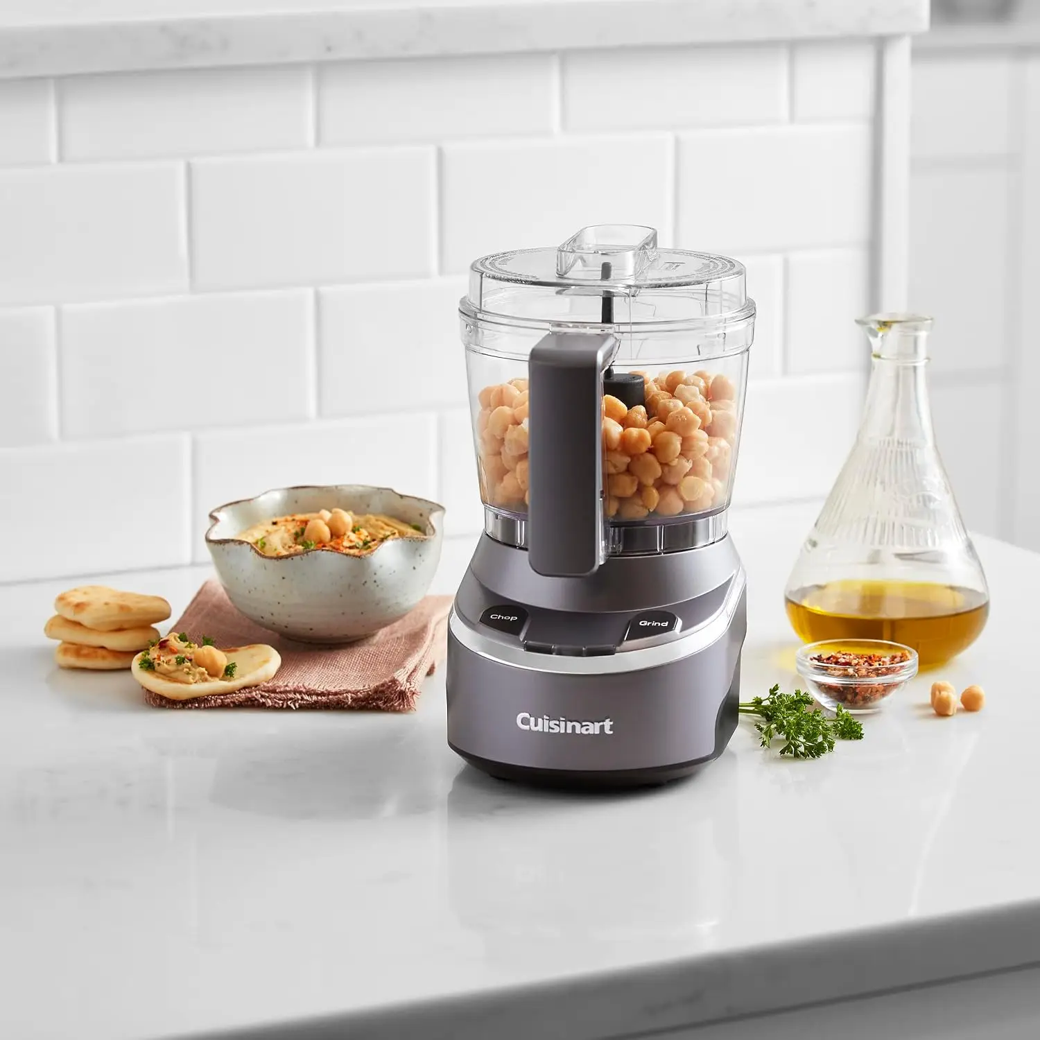 Electric 4 Cup Black Food Processor Chopper Small Stand Mixer For Vegetables Meats More