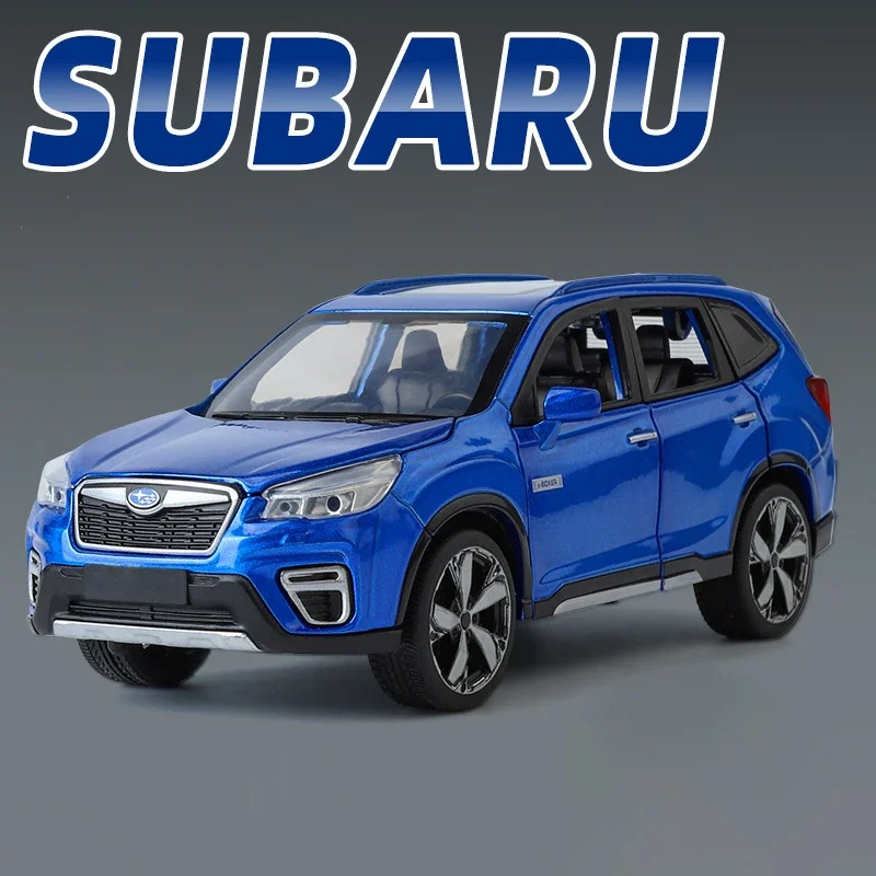 1:30 Subaru Forester SUV Alloy Muscle Car Model Sound and Light Pull Back Children\'s Toy Collectibles Birthday gift