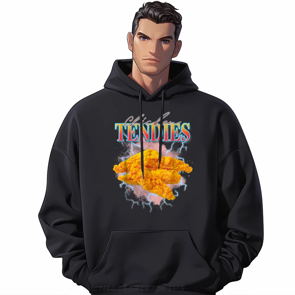 

Female Long Sleeve Chicken Tendies Tenders Weird Funny Sweatshrt Gift Idea Hoodies Cute Lose Crewneck Hoodies