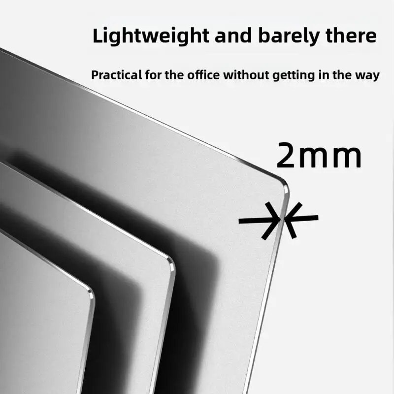 

Коврик для мыши из алюминиевого сплава, игровой нескользящий водонепроницаемый легкий прочный коврик для мыши для ноутбука с прошитым краем для офиса и дома