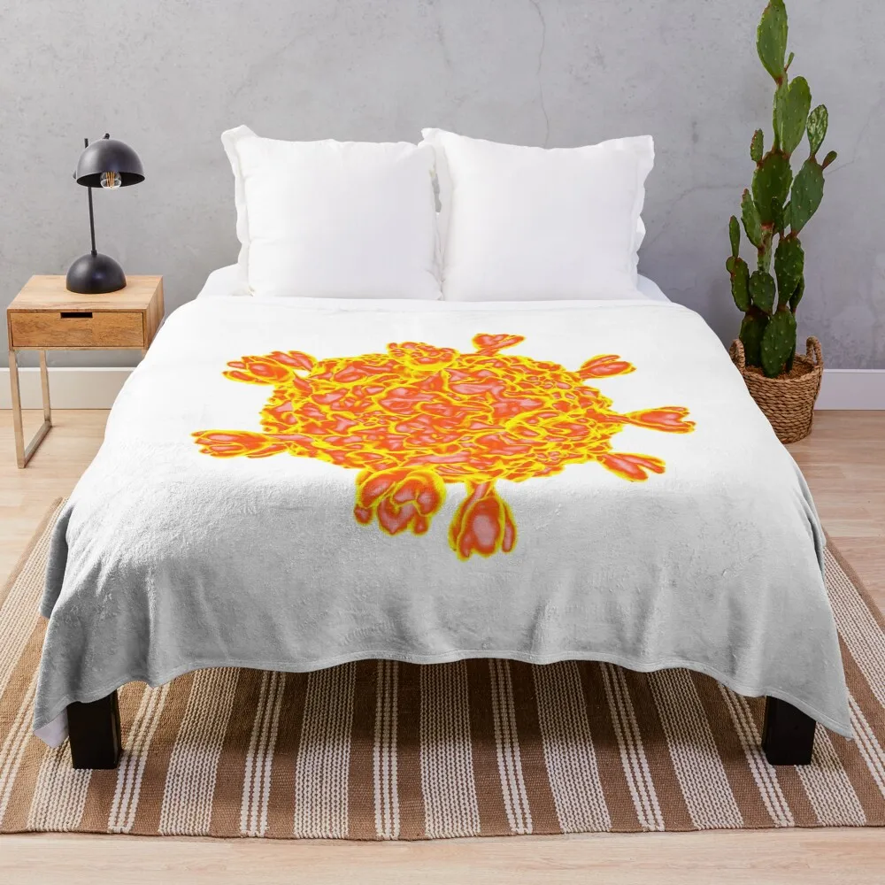 

Smallpox virus, artwork (F010/2451) Throw Blanket