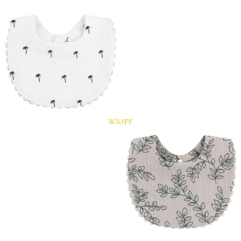 

W3JF Newborn Towel Feeding Towel Cotton Print Towel Toddler Soft Burp Cloth
