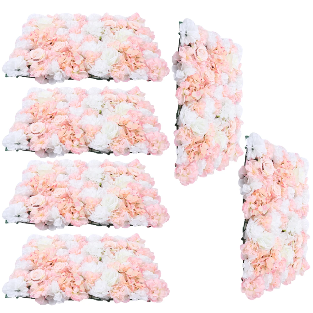 6 Pieces of Plant Flower Wall (40 * 60cm) Champagne White