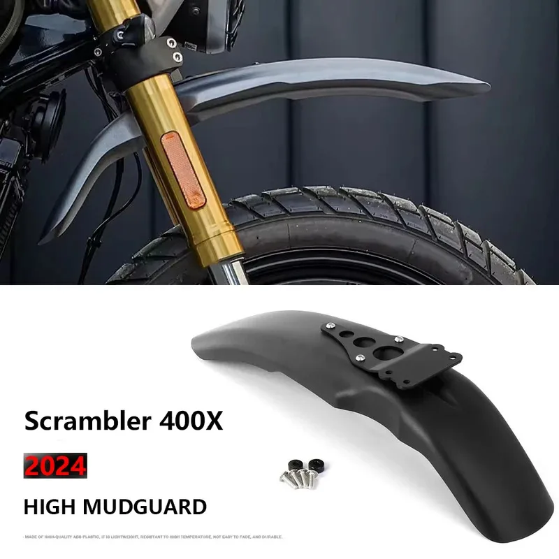 

Suitable for motorcycle disruptor 400X Scrambler 400 X 2024 new off-road accessory high front mudguard protective cover black