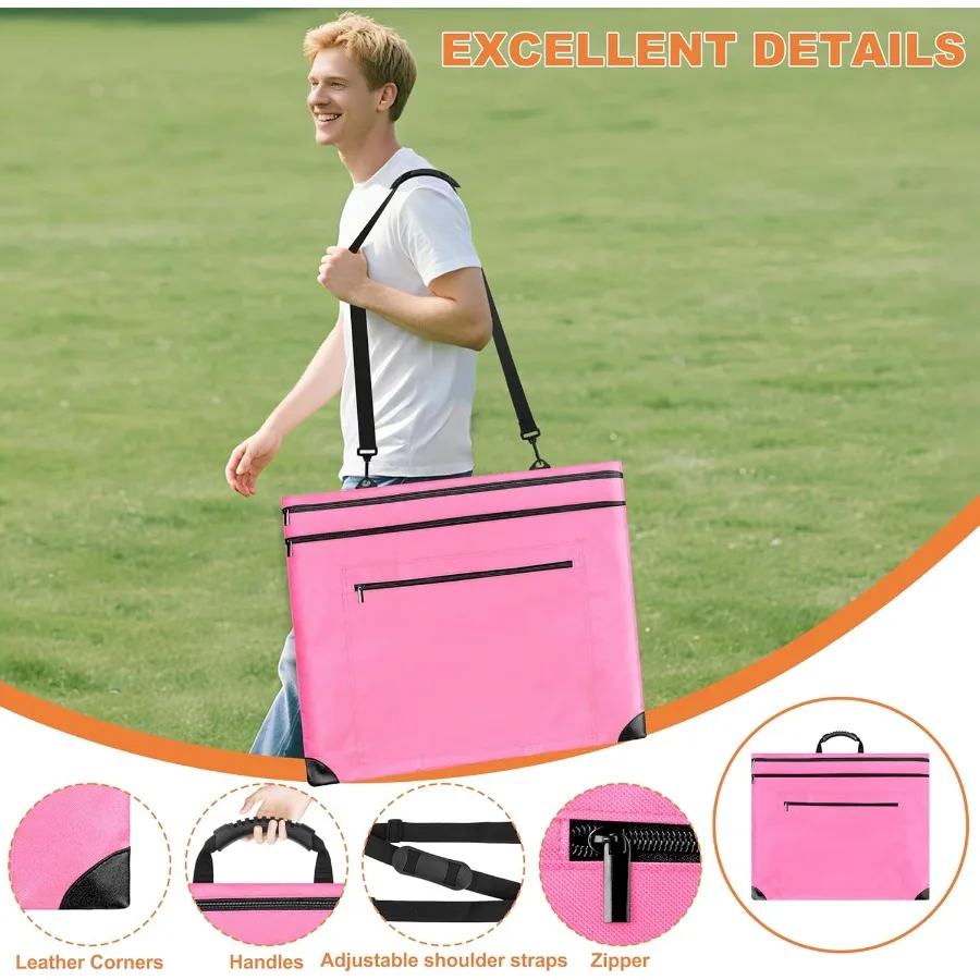 Lightweight Art Portfolio Bag with Detachable Shoulder Strap for Artists: Ideal for Carrying Paintings Posters Sketches and Dra
