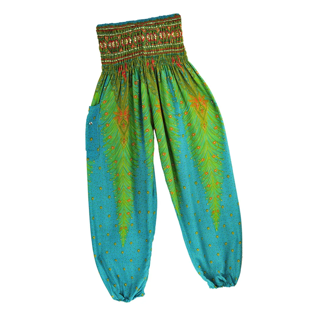 Leisure Harem Loose Pants for Women Multicolor Wide-leg Plus Size Trousers with Pockets for Yoga and Vacation
