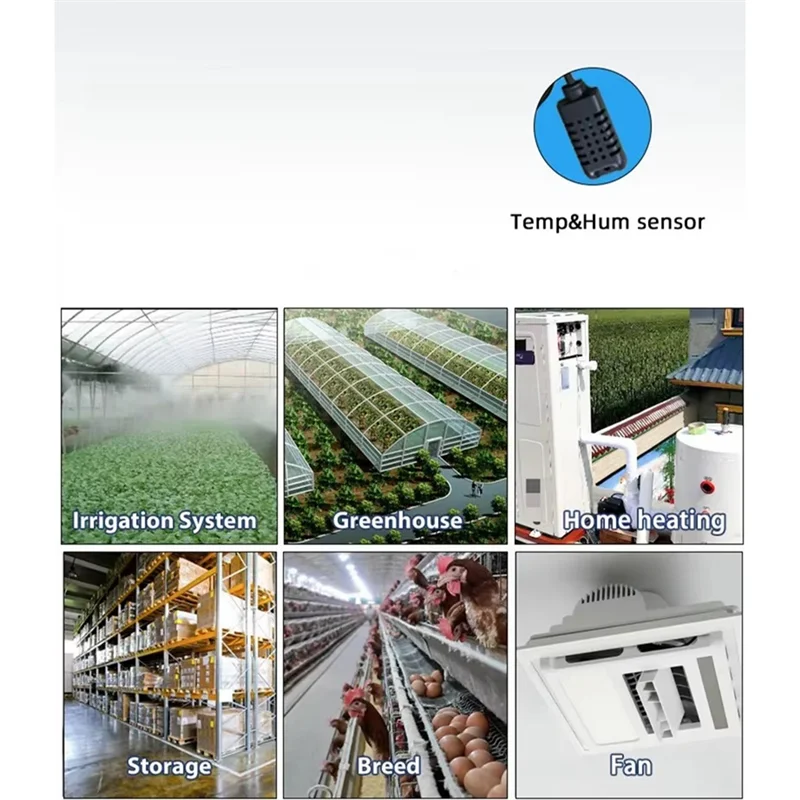 AAAEL-Tuya Smart Life Wifi Switch Relay Temperature Humidity Monitoring Thermostat Sensor Passive Dry Contact