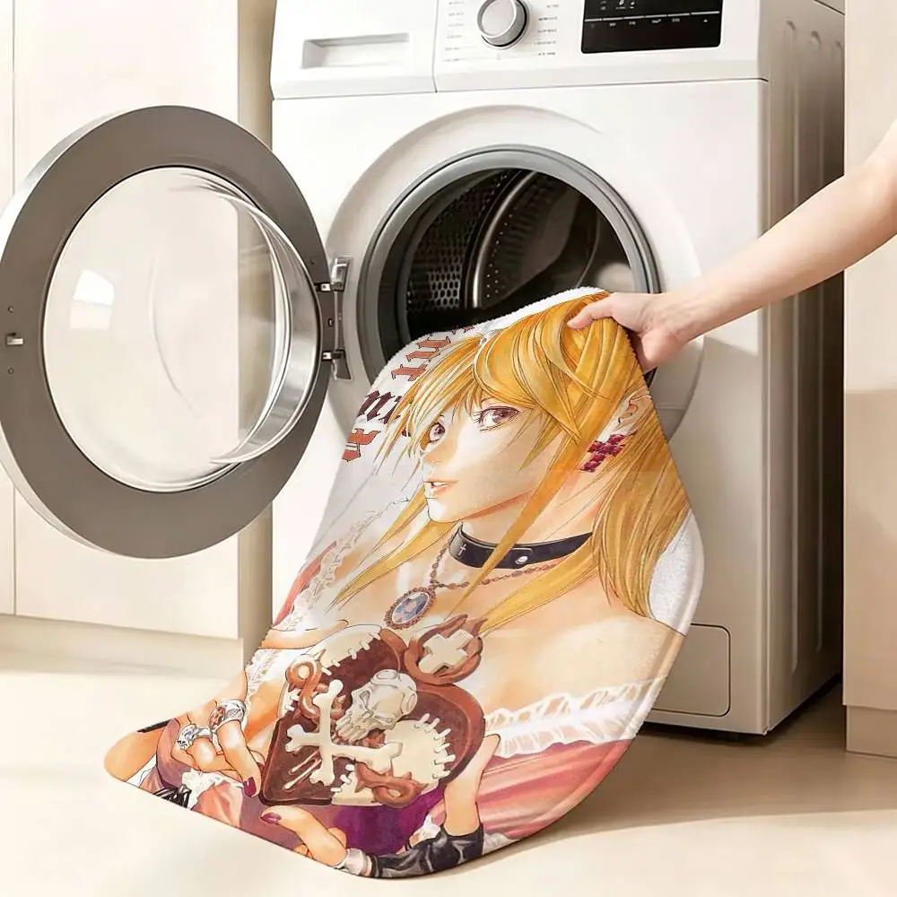 M-Misa D-DEATH N-NOTE A-Amane Floor Mat Soft Non Slip for Entry Door Bathroom Indoor Home Decorative Carpet 2