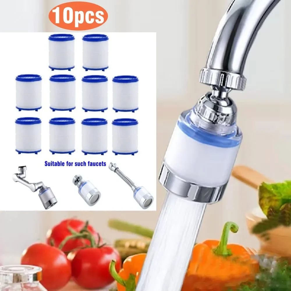 Faucet Filter Element Bubbler Water Filter Purifier for Bathroom Shower PP Cotton Remove Chlorine Heavy Metal for Kitchen Faucet