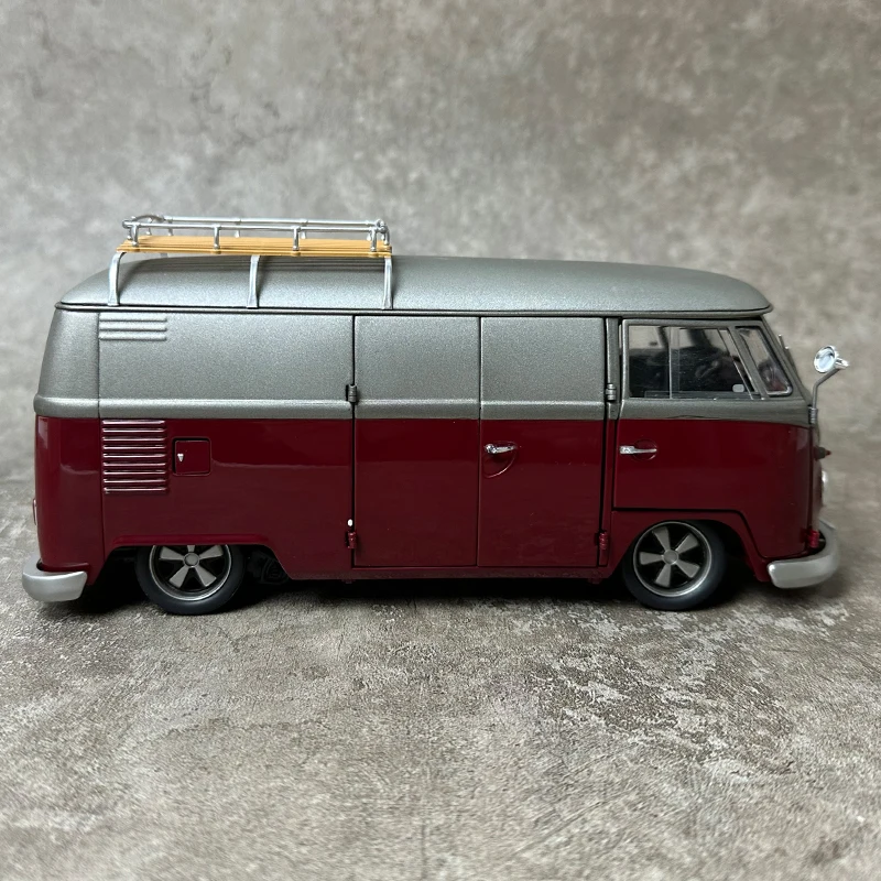 Schuco 1:18 VW  T1b Bus Lowrider  van Alloy Open door car model collection  Birthday gift static display model