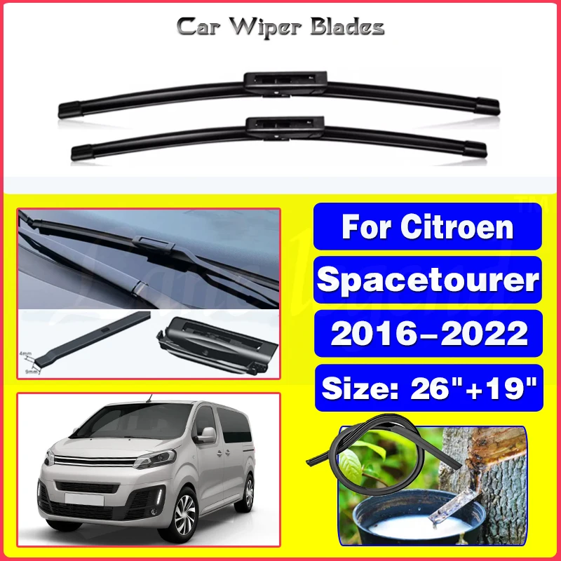 2pcs For Citroen Spacetourer 2016 2017 2018 2019 2020 2021 2022 Front Wipers Blades Auto Windscreen Windshield Window 26