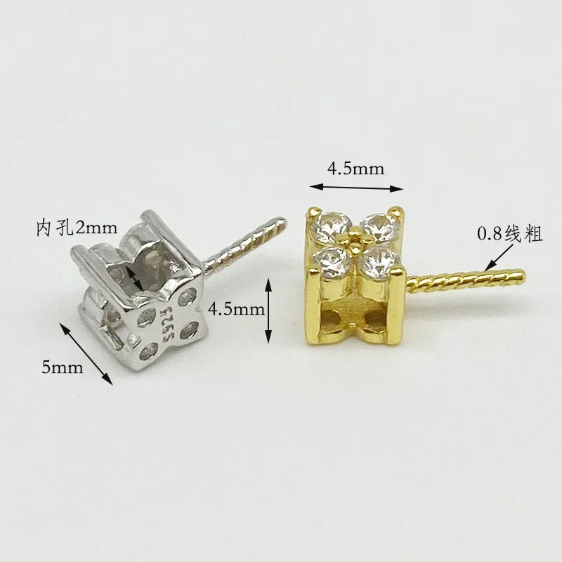 S925 فضة اللؤلؤ قلادة إعداد العنصر المجوهرات الشعبي مع لهجات تشيكوسلوفاكيا جبل فارغ لقلادة اللؤلؤ DIY #4