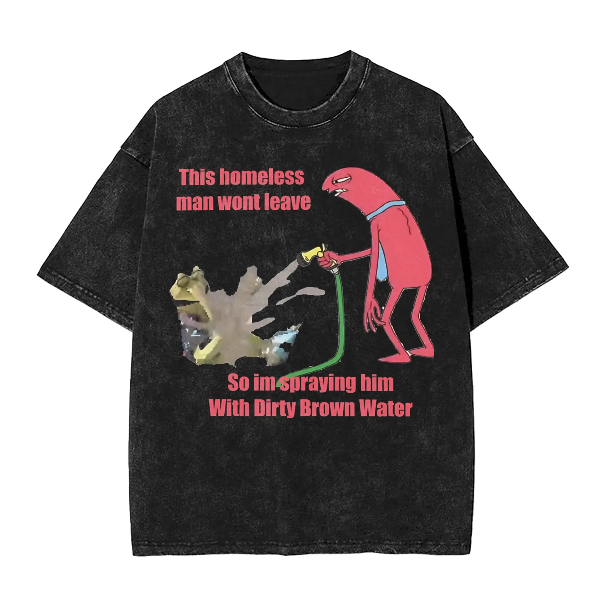 

Smiling Friends T Shirt Washed Style For Men Women 100% Cotton Tee Shirts Clothing