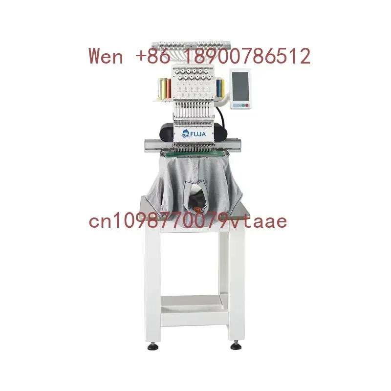 One Head Embroidery Machine 12 Needles Automatic Hat Caps Skirt Single Head Embroidery Machine
