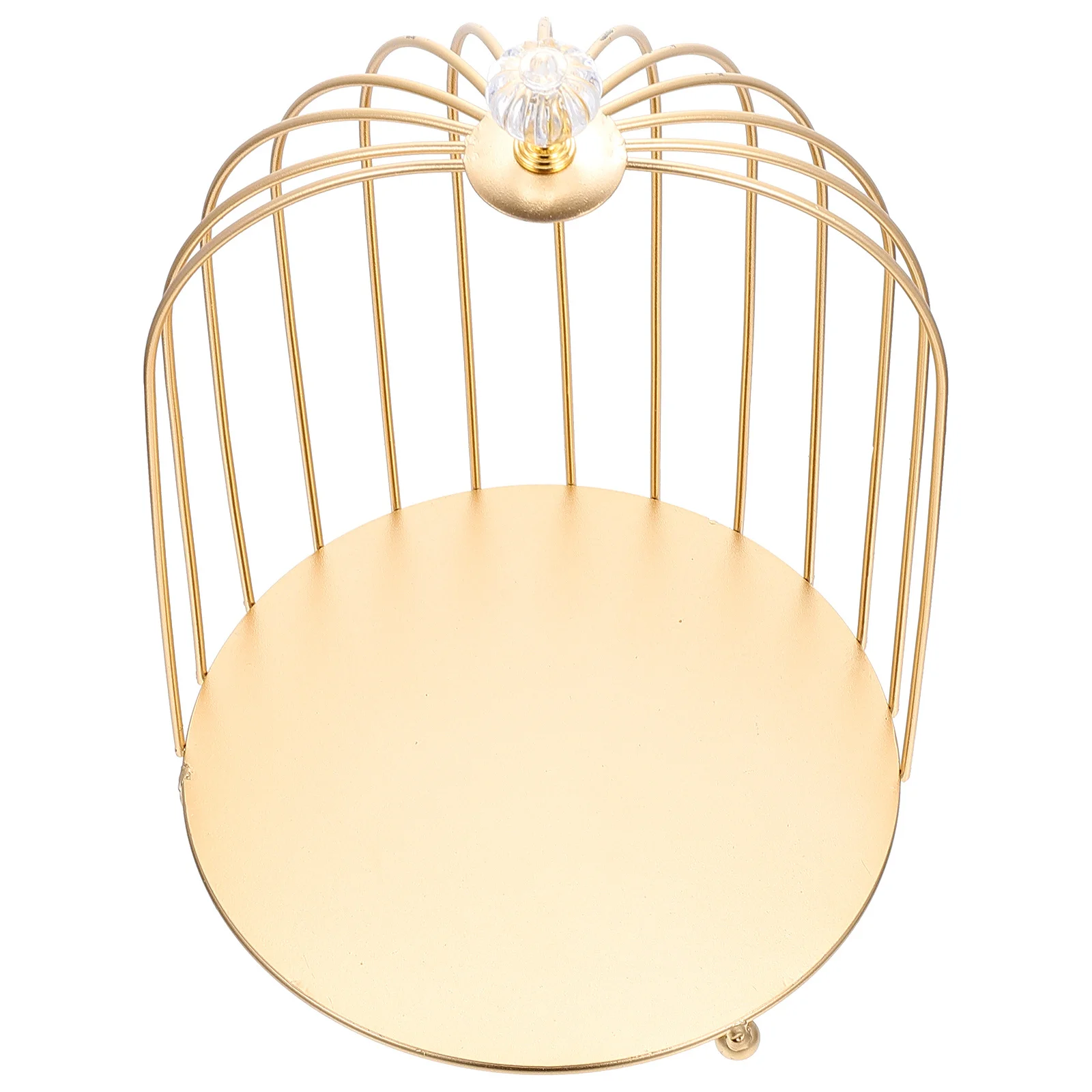 

Luxury Birdcage Makeup Organizer Unique Shape Sturdy Iron Material Multi-Purpose Holder Ideal for Wedding Cake Stand