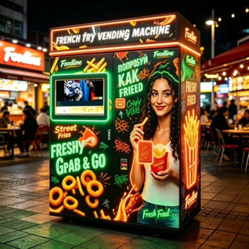 Fried Fish Ball Onion Ring Potato Fries Vending Machine air Fry Cooking Fastest French Fries Vending Machine in the World