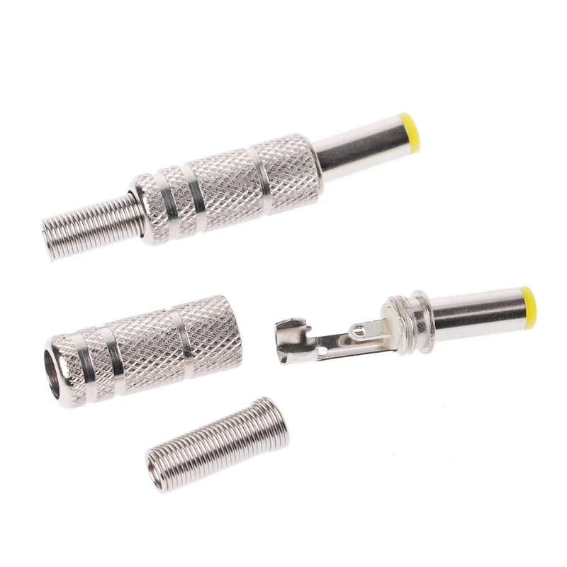 5/10 Pcs DC 전원 플러그 5.5x2.1mm /5.5x2.5mm 수 DC 인라인 플러그 소켓 잭 커넥터 어댑터 변환기 플라스틱 금속 커버, 수형 DC 인라인 플러그