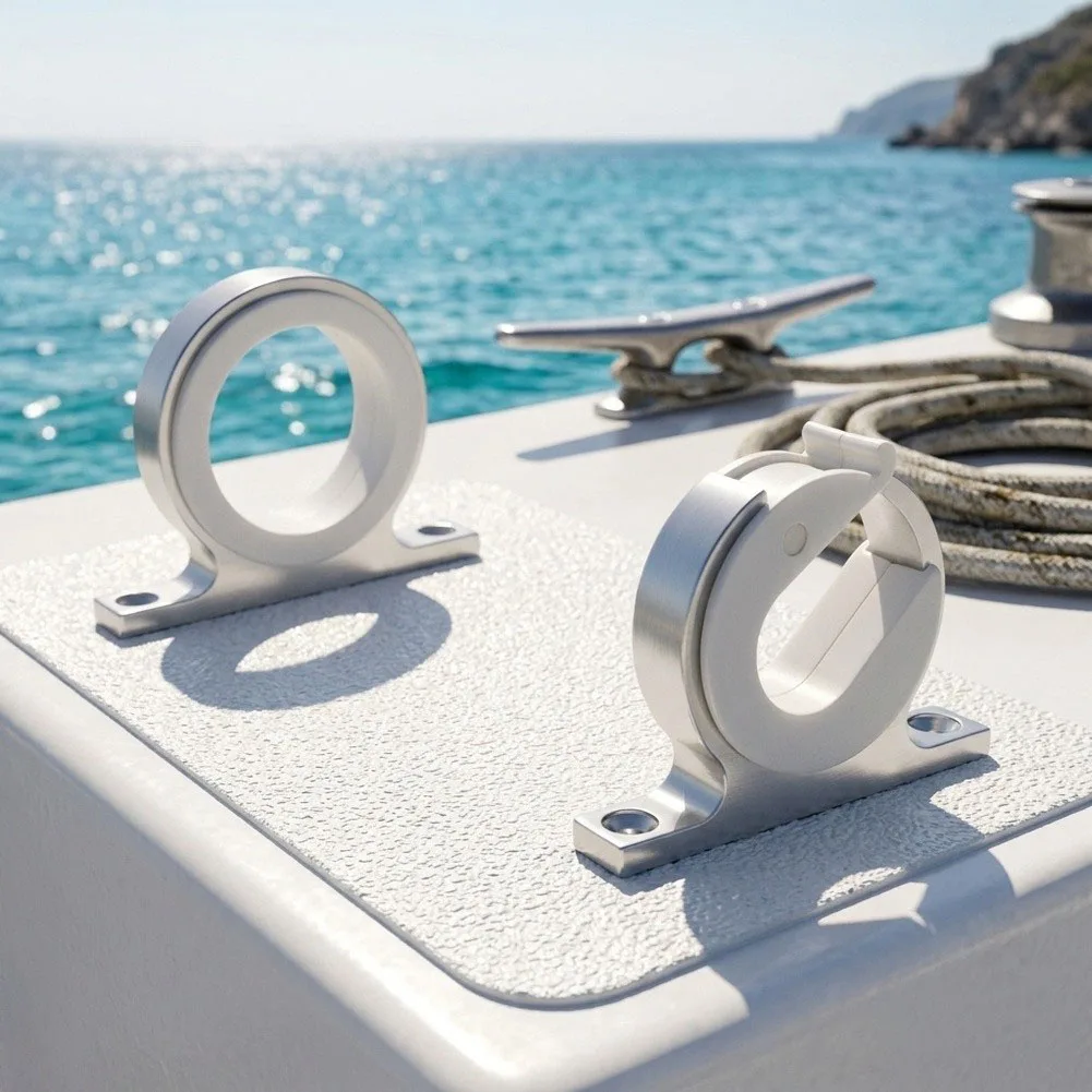 Anodized Aluminum Rod Holder for Fishing Rods Compatible with Conventional and Fly Rods Secure Vinyl and Nylon Insert Design