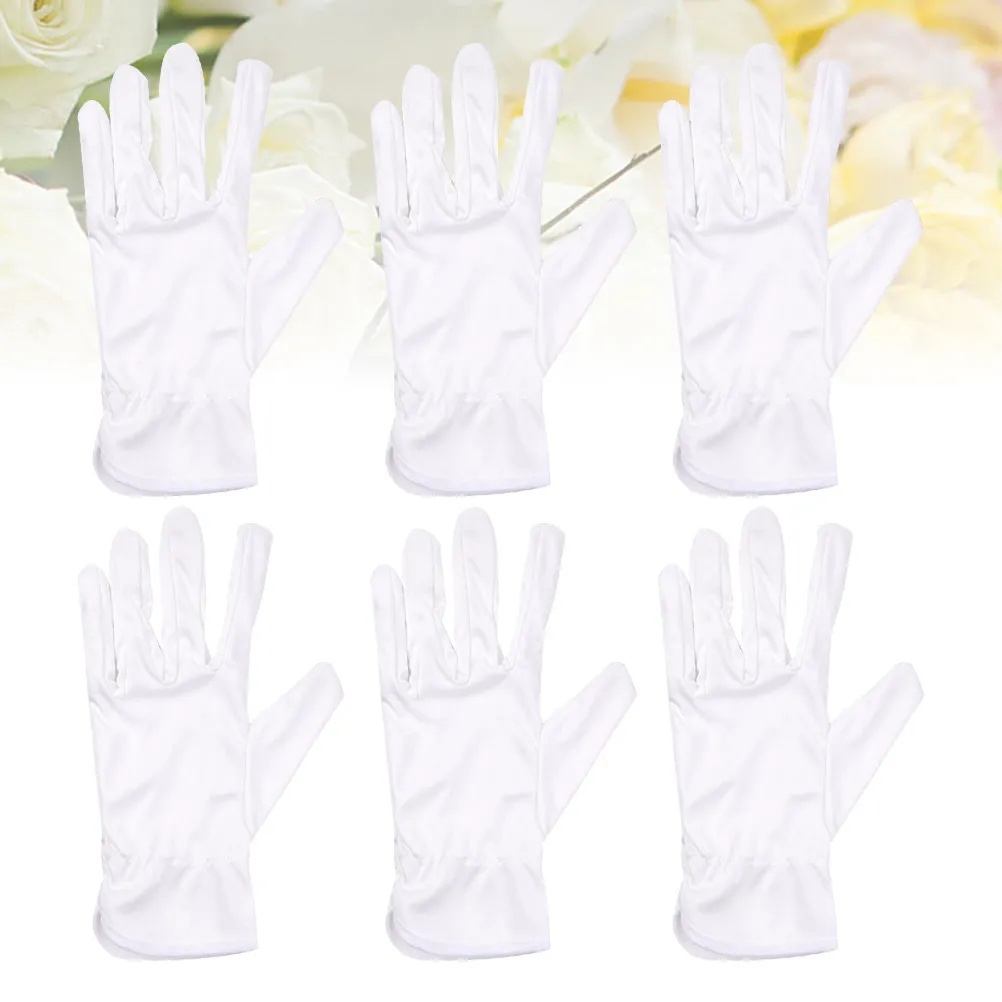 10Pair Ultra-Lightweight Dust-Free Protective Gloves Cotton Fiber Work Gloves for Jewelry Silver Coin Inspection Cleaning