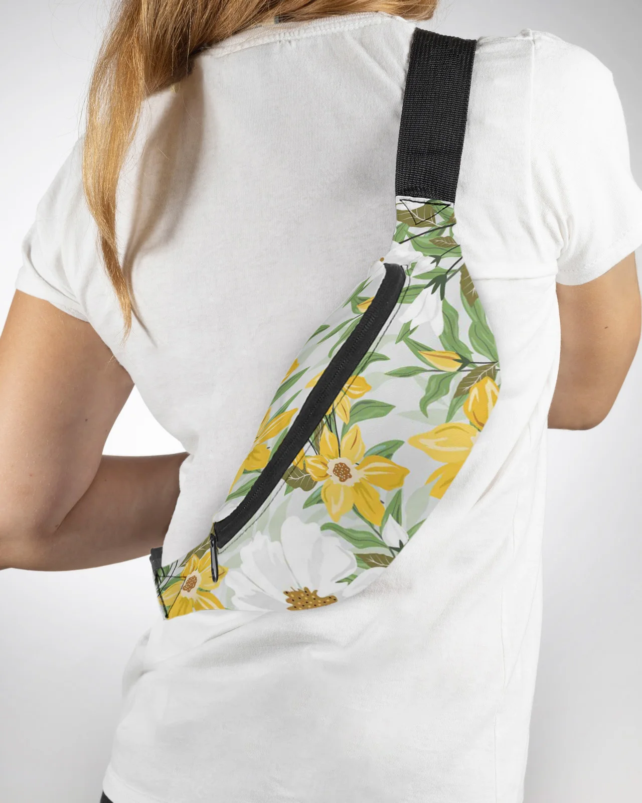 

Tropical Plant Flower Leaves Men Women Waist Bag Fanny Pack Purse Large Phone Belt Bag Wallet Pouch Waterproof Banana Hip Bags