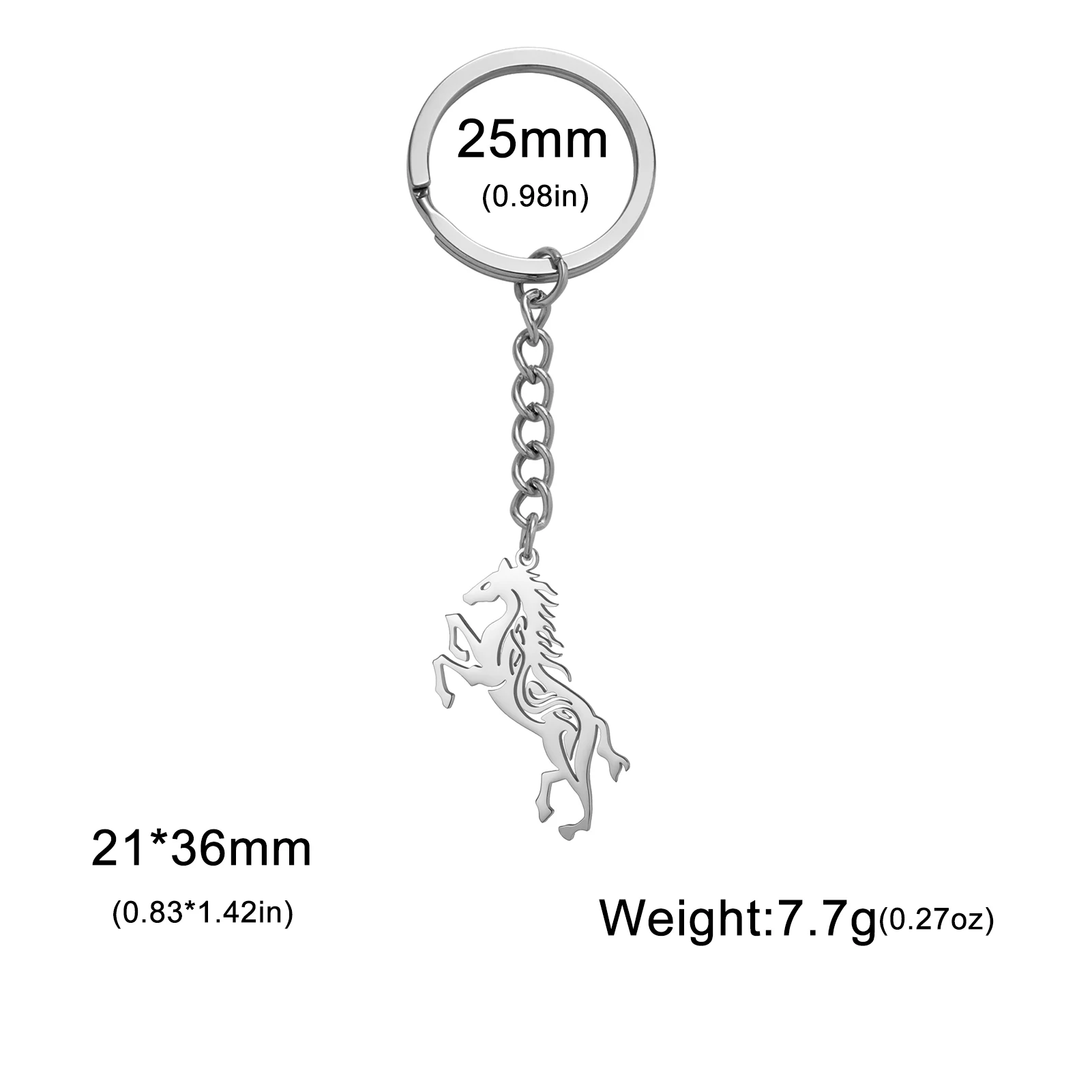 Fishhook Horse Unicorn Keychain for Woman Men Supernatural Amulet Key Chain Ring Gold Color Stainless Steel Pendant Jewelry Gift