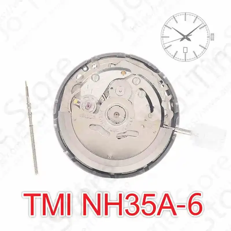 

Premium NH35A-6 Japan Imported Mechanical Watch Movement with White Date Wheel 24 Jewels Automatic Self-winding Watch Parts