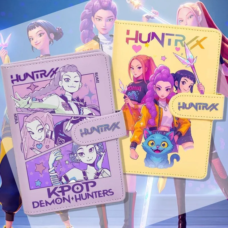 

Cute KPop Demon Hunters Hand Ledger Anime Peripheral Creative Printing Portable Detachable Loose-leaf Diary Student Notepad Gift