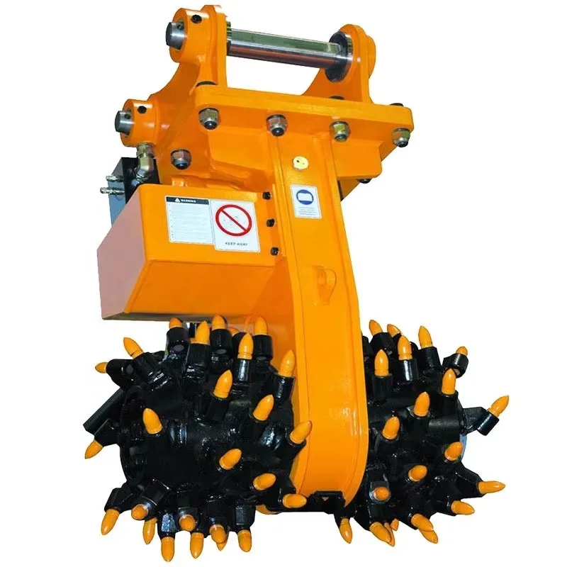 Excavator Parts Hydraulic  Rock Breaker Rotary Drum Cutter Milling Machine Trench Excavation Drum Cutter for Demolition