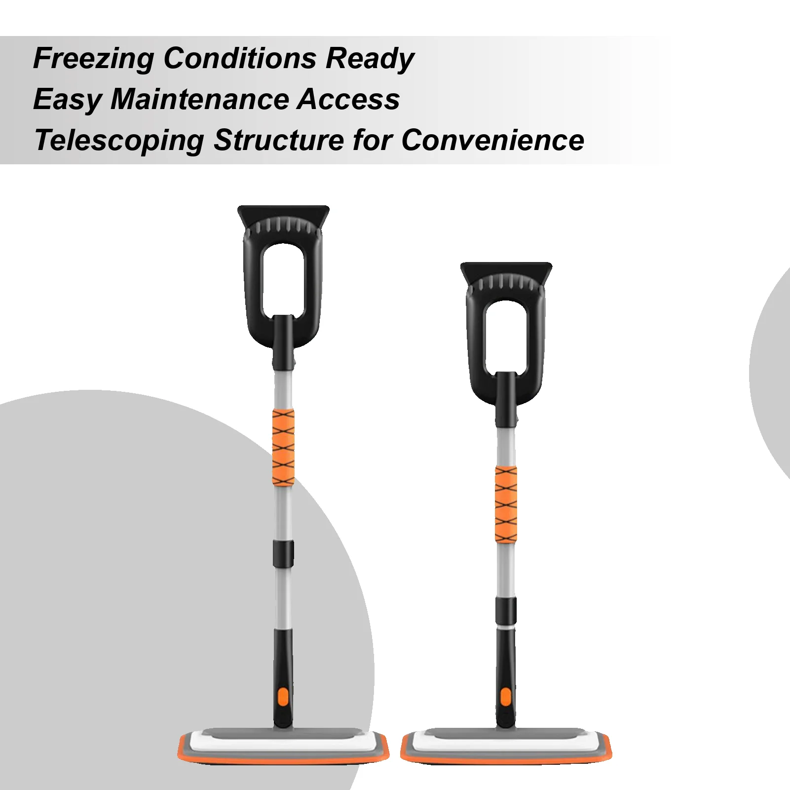 Ice Scraper Aluminum Alloy Extendable Auto Accessories Cars Snow Remover For Window Truck SUV Vehicle Roof Winter Cleaning Frost