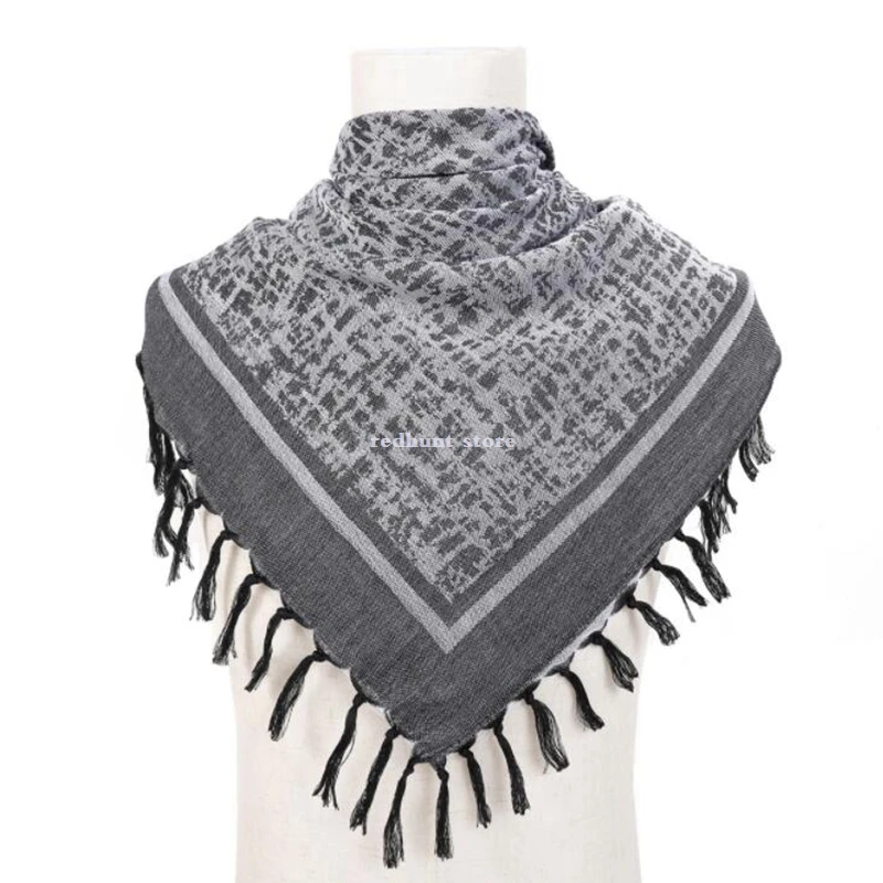 110cm Military Shemagh Tactical Desert 100% Cotton Keffiyeh Scarf Wrap Keffiyeh Head Neck Arab Scarf For Men Women