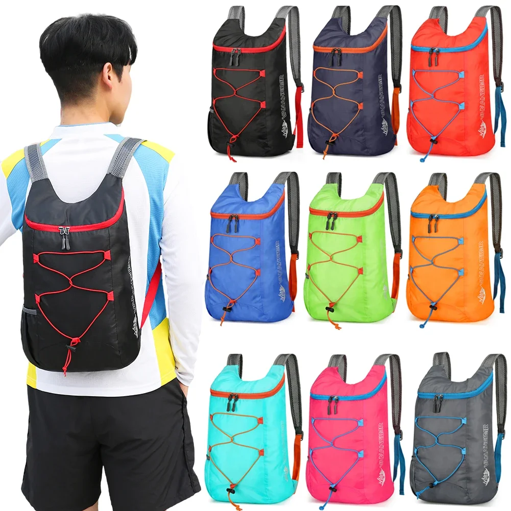 2024Outdoor Climbing Cycling Travel Knapsack Splashproof Folding Sports Daypack Ultralight Camping Hiking Backpack for Men Women