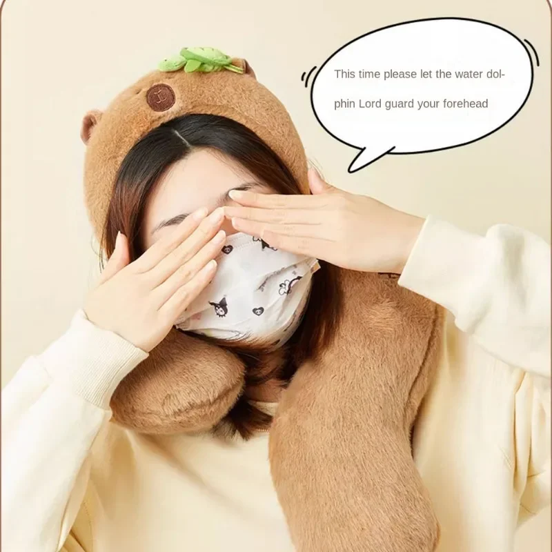 Kids Plush Capybara Hair Bands Water Dolphin High Skull Top Wash Face Headband Female Fall and Winter Merad Hair Accessories