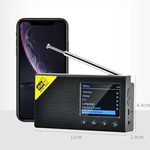 Digital Radio Stereo Receiver High-Definition LCD Screen Portable Audio Broadcasting Device Bluetooth Radio DAB FM Accessroy