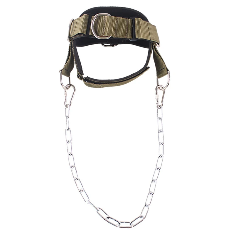 Weight Lifting Head Neck Straps,Nylon Cap With Chain,Increases Neck Core Strength,Neck Harness,Neck Trainer For Home